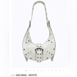 Poppy Lissiman White Studded Gio Bag